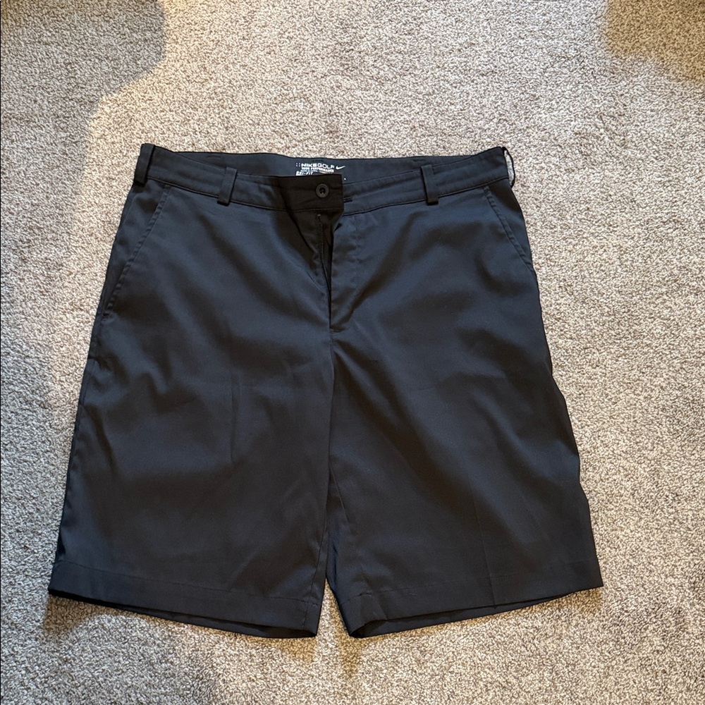 Nike Men's Dark Gray Flat Front Shorts